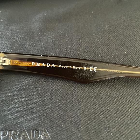 Prada VPR 16M ZXH-101 denim tortoise eyeglasses with cloth and case - Picture 5 of 16